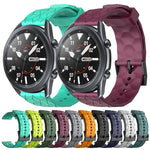 22mm 足球圖案純色矽膠錶帶，適用於 Samsung Galaxy Watch3 45mm，適用於 Samsung Galaxy Watch 46mm，適用於 Samsung Gear S3 Classic，適用於 Samsung Gear S3 Frontier