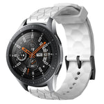 22mm 足球圖案純色矽膠錶帶，適用於 Samsung Galaxy Watch3 45mm，適用於 Samsung Galaxy Watch 46mm，適用於 Samsung Gear S3 Classic，適用於 Samsung Gear S3 Frontier