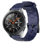22mm 足球圖案純色矽膠錶帶，適用於 Samsung Galaxy Watch3 45mm，適用於 Samsung Galaxy Watch 46mm，適用於 Samsung Gear S3 Classic，適用於 Samsung Gear S3 Frontier