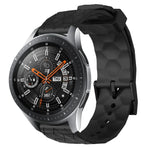 22mm 足球圖案純色矽膠錶帶，適用於 Samsung Galaxy Watch3 45mm，適用於 Samsung Galaxy Watch 46mm，適用於 Samsung Gear S3 Classic，適用於 Samsung Gear S3 Frontier