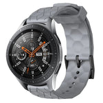 22mm 足球圖案純色矽膠錶帶，適用於 Samsung Galaxy Watch3 45mm，適用於 Samsung Galaxy Watch 46mm，適用於 Samsung Gear S3 Classic，適用於 Samsung Gear S3 Frontier