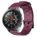 22mm 足球圖案純色矽膠錶帶，適用於 Samsung Galaxy Watch3 45mm，適用於 Samsung Galaxy Watch 46mm，適用於 Samsung Gear S3 Classic，適用於 Samsung Gear S3 Frontier