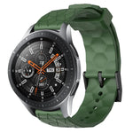 22mm 足球圖案純色矽膠錶帶，適用於 Samsung Galaxy Watch3 45mm，適用於 Samsung Galaxy Watch 46mm，適用於 Samsung Gear S3 Classic，適用於 Samsung Gear S3 Frontier