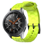 22mm 足球圖案純色矽膠錶帶，適用於 Samsung Galaxy Watch3 45mm，適用於 Samsung Galaxy Watch 46mm，適用於 Samsung Gear S3 Classic，適用於 Samsung Gear S3 Frontier