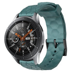 22mm 足球圖案純色矽膠錶帶，適用於 Samsung Galaxy Watch3 45mm，適用於 Samsung Galaxy Watch 46mm，適用於 Samsung Gear S3 Classic，適用於 Samsung Gear S3 Frontier