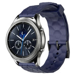22mm 足球圖案純色矽膠錶帶，適用於 Samsung Galaxy Watch3 45mm，適用於 Samsung Galaxy Watch 46mm，適用於 Samsung Gear S3 Classic，適用於 Samsung Gear S3 Frontier