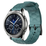 22mm 足球圖案純色矽膠錶帶，適用於 Samsung Galaxy Watch3 45mm，適用於 Samsung Galaxy Watch 46mm，適用於 Samsung Gear S3 Classic，適用於 Samsung Gear S3 Frontier