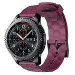 22mm 足球圖案純色矽膠錶帶，適用於 Samsung Galaxy Watch3 45mm，適用於 Samsung Galaxy Watch 46mm，適用於 Samsung Gear S3 Classic，適用於 Samsung Gear S3 Frontier