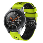 22mm Perforated Two-Color Silicone Watch Band, For Samsung Galaxy Watch3 45mm, For Samsung Galaxy Watch 46mm, For Samsung Gear S3 Classic, For Samsung Gear S3 Frontier