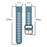 20mm Lady's Silicone Watch Band With Lace Punch, For Garmin Fenix 7S, For Garmin Fenix 7S Solar, For Garmin Fenix 7S Sapphire Solar, For Garmin Instinct 2S, For Garmin Fenix 6S, For Garmin Fenix 6S Pro