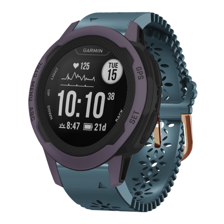 20mm Lady's Silicone Watch Band With Lace Punch, For Garmin Fenix 7S, For Garmin Fenix 7S Solar, For Garmin Fenix 7S Sapphire Solar, For Garmin Instinct 2S, For Garmin Fenix 6S, For Garmin Fenix 6S Pro