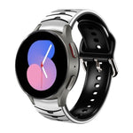 曲面紋理矽膠錶帶，適用於 Samsung Galaxy Watch 5 44mm、Samsung Galaxy Watch 5 40mm、Samsung Galaxy Watch 5 Pro 45mm