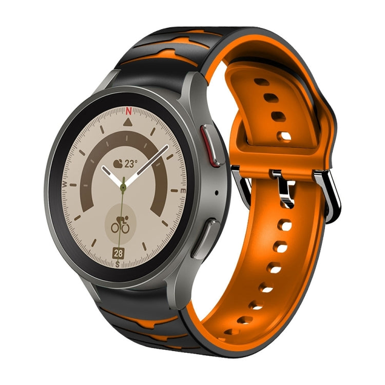 曲面紋理矽膠錶帶，適用於 Samsung Galaxy Watch 5 44mm、Samsung Galaxy Watch 5 40mm、Samsung Galaxy Watch 5 Pro 45mm
