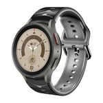 曲面紋理矽膠錶帶，適用於 Samsung Galaxy Watch 5 44mm、Samsung Galaxy Watch 5 40mm、Samsung Galaxy Watch 5 Pro 45mm