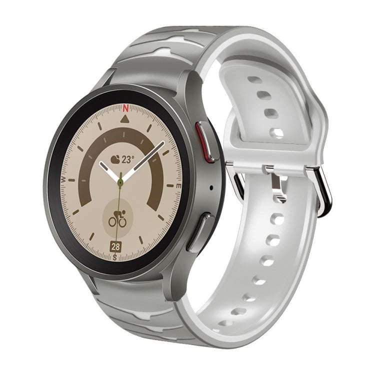 曲面紋理矽膠錶帶，適用於 Samsung Galaxy Watch 5 44mm、Samsung Galaxy Watch 5 40mm、Samsung Galaxy Watch 5 Pro 45mm