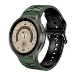 曲面紋理矽膠錶帶，適用於 Samsung Galaxy Watch 5 44mm、Samsung Galaxy Watch 5 40mm、Samsung Galaxy Watch 5 Pro 45mm
