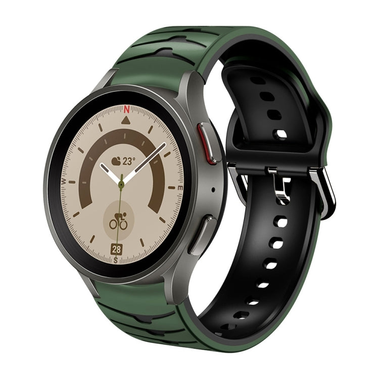 曲面紋理矽膠錶帶，適用於 Samsung Galaxy Watch 5 44mm、Samsung Galaxy Watch 5 40mm、Samsung Galaxy Watch 5 Pro 45mm