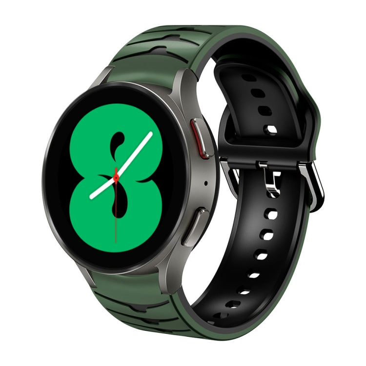 曲面紋理矽膠錶帶，適用於 Samsung Galaxy Watch 4 44mm、Samsung Galaxy Watch 4 40mm、Samsung Galaxy Watch 4 Classic 42mm
