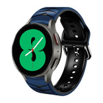 曲面紋理矽膠錶帶，適用於 Samsung Galaxy Watch 4 44mm、Samsung Galaxy Watch 4 40mm、Samsung Galaxy Watch 4 Classic 42mm