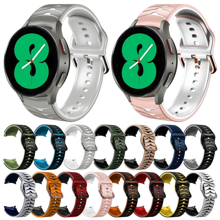 曲面紋理矽膠錶帶，適用於 Samsung Galaxy Watch 4 44mm、Samsung Galaxy Watch 4 40mm、Samsung Galaxy Watch 4 Classic 42mm