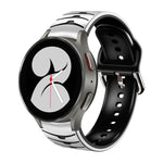 曲面紋理矽膠錶帶，適用於 Samsung Galaxy Watch 4 44mm、Samsung Galaxy Watch 4 40mm、Samsung Galaxy Watch 4 Classic 42mm