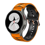 曲面紋理矽膠錶帶，適用於 Samsung Galaxy Watch 4 44mm、Samsung Galaxy Watch 4 40mm、Samsung Galaxy Watch 4 Classic 42mm