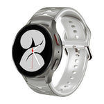 曲面紋理矽膠錶帶，適用於 Samsung Galaxy Watch 4 44mm、Samsung Galaxy Watch 4 40mm、Samsung Galaxy Watch 4 Classic 42mm