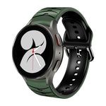 曲面紋理矽膠錶帶，適用於 Samsung Galaxy Watch 4 44mm、Samsung Galaxy Watch 4 40mm、Samsung Galaxy Watch 4 Classic 42mm