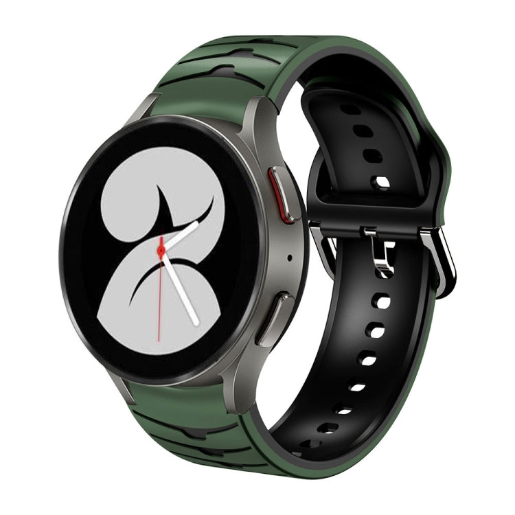 曲面紋理矽膠錶帶，適用於 Samsung Galaxy Watch 4 44mm、Samsung Galaxy Watch 4 40mm、Samsung Galaxy Watch 4 Classic 42mm