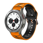 曲面紋理矽膠錶帶，適用於 Samsung Galaxy Watch 4 44mm、Samsung Galaxy Watch 4 40mm、Samsung Galaxy Watch 4 Classic 42mm
