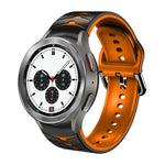 曲面紋理矽膠錶帶，適用於 Samsung Galaxy Watch 4 44mm、Samsung Galaxy Watch 4 40mm、Samsung Galaxy Watch 4 Classic 42mm