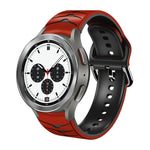 曲面紋理矽膠錶帶，適用於 Samsung Galaxy Watch 4 44mm、Samsung Galaxy Watch 4 40mm、Samsung Galaxy Watch 4 Classic 42mm