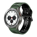 曲面紋理矽膠錶帶，適用於 Samsung Galaxy Watch 4 44mm、Samsung Galaxy Watch 4 40mm、Samsung Galaxy Watch 4 Classic 42mm
