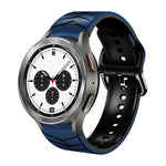 曲面紋理矽膠錶帶，適用於 Samsung Galaxy Watch 4 44mm、Samsung Galaxy Watch 4 40mm、Samsung Galaxy Watch 4 Classic 42mm