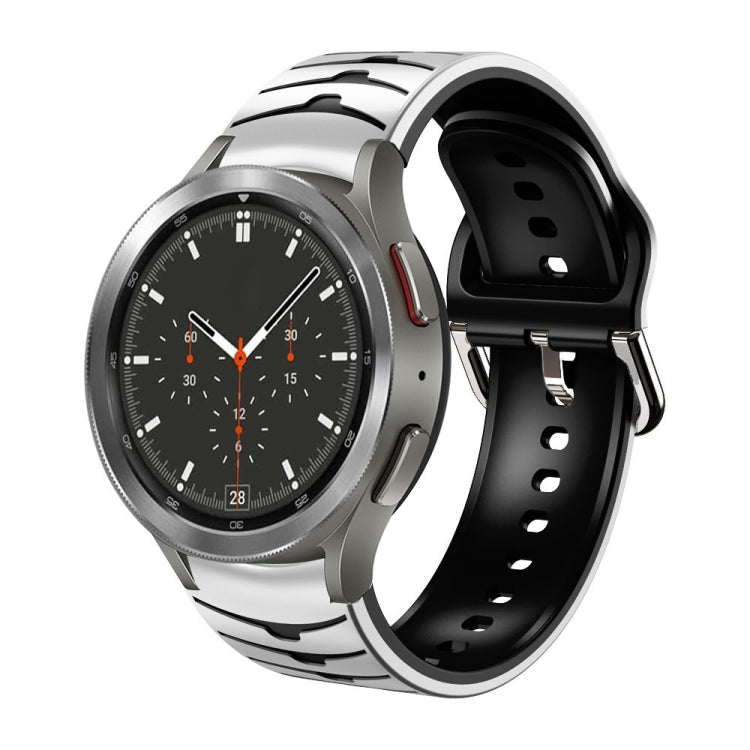 曲面紋理矽膠錶帶，適用於 Samsung Galaxy Watch 4 Classic 46mm