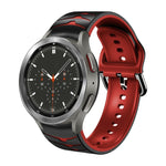曲面紋理矽膠錶帶，適用於 Samsung Galaxy Watch 4 Classic 46mm
