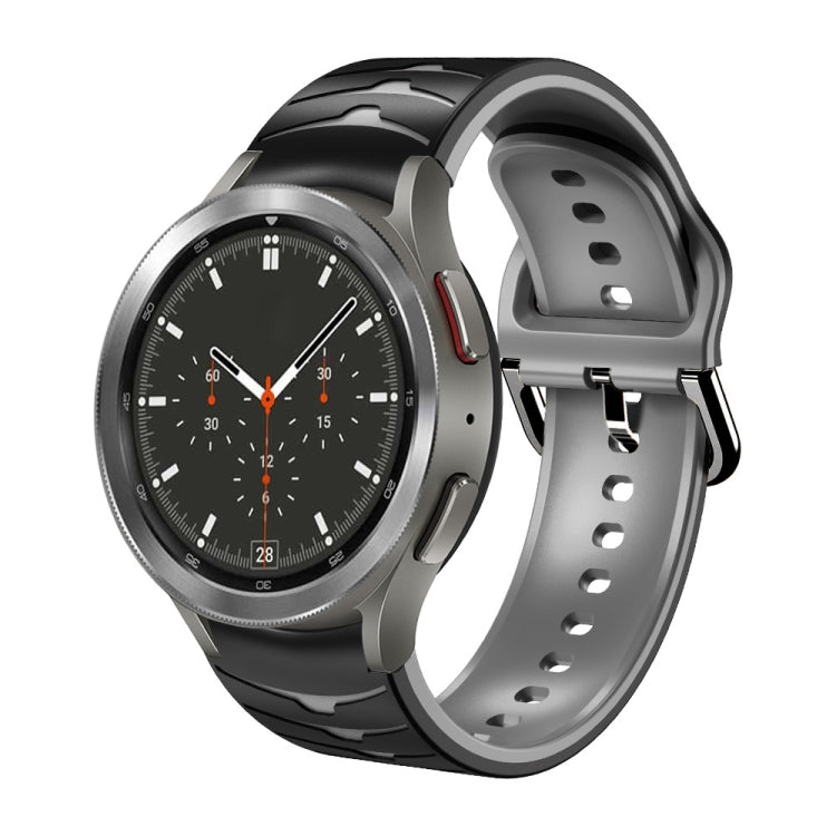 曲面紋理矽膠錶帶，適用於 Samsung Galaxy Watch 4 Classic 46mm