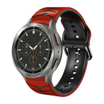 曲面紋理矽膠錶帶，適用於 Samsung Galaxy Watch 4 Classic 46mm