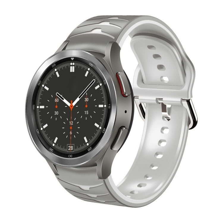 曲面紋理矽膠錶帶，適用於 Samsung Galaxy Watch 4 Classic 46mm