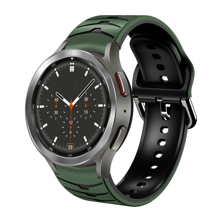 曲面紋理矽膠錶帶，適用於 Samsung Galaxy Watch 4 Classic 46mm