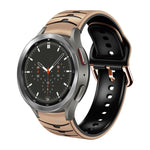 曲面紋理矽膠錶帶，適用於 Samsung Galaxy Watch 4 Classic 46mm