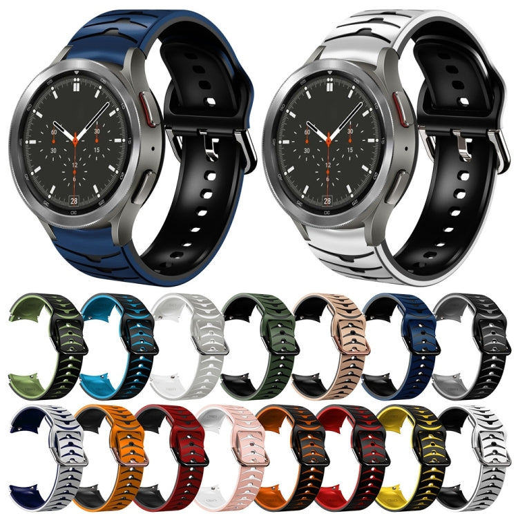 曲面紋理矽膠錶帶，適用於 Samsung Galaxy Watch 4 Classic 46mm