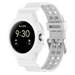 一體成型全包覆矽膠錶帶，適用於 Google Pixel Watch