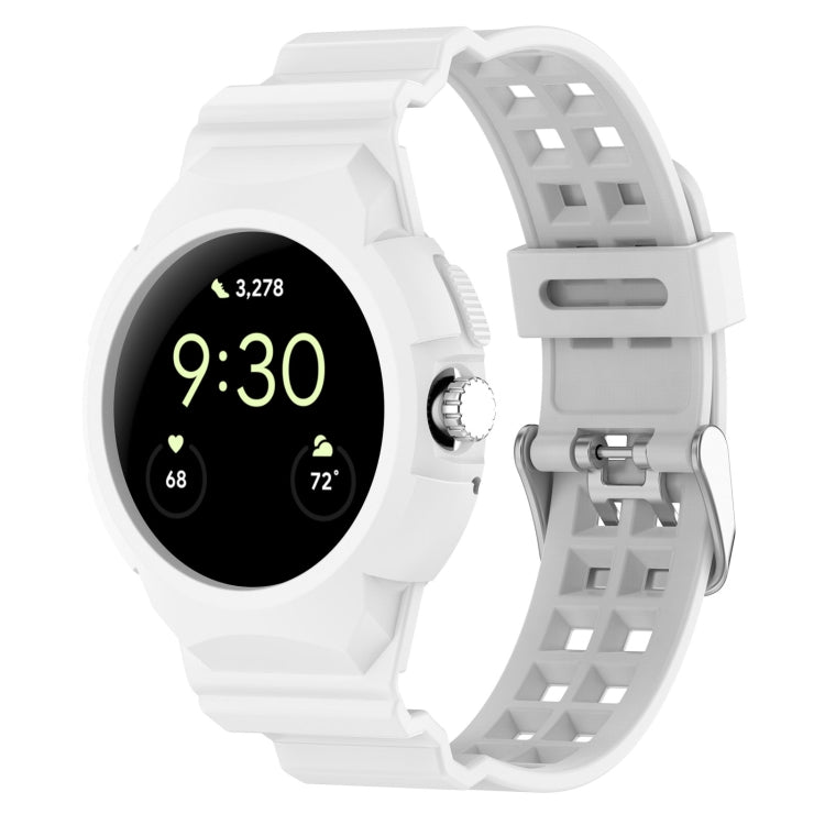 一體成型全包覆矽膠錶帶，適用於 Google Pixel Watch