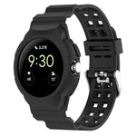 一體成型全包覆矽膠錶帶，適用於 Google Pixel Watch
