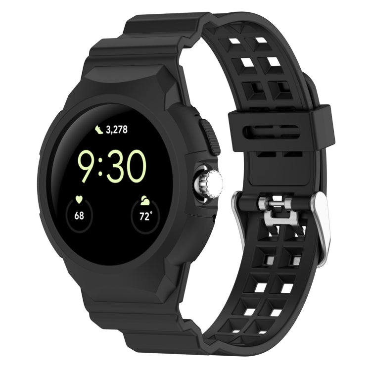 一體成型全包覆矽膠錶帶，適用於 Google Pixel Watch