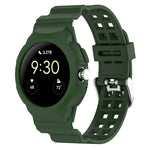 一體成型全包覆矽膠錶帶，適用於 Google Pixel Watch