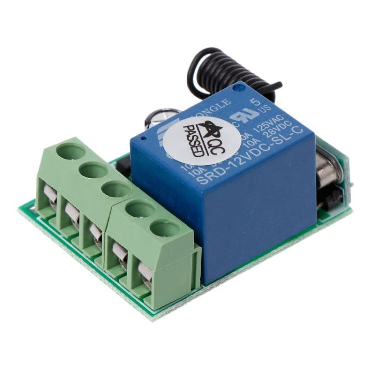 DC12V 1CH 無線射頻遙控開關 / 10A 繼電器 / 433MHZ 開關接收器