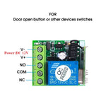 DC12V 1CH 無線射頻遙控開關 / 10A 繼電器 / 433MHZ 開關接收器