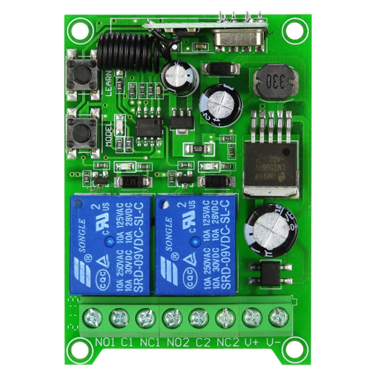 DC 12V 24V 48V通用電動門RF無線遙控繼電器接收器套組